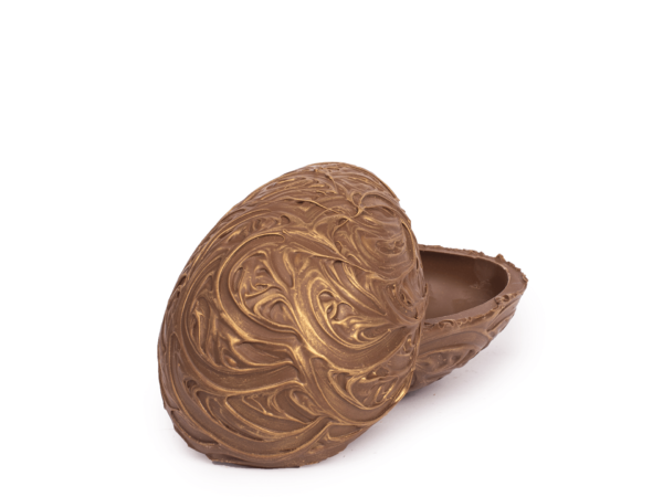 Baroque shells 15 cm-Decorated milk chocolate