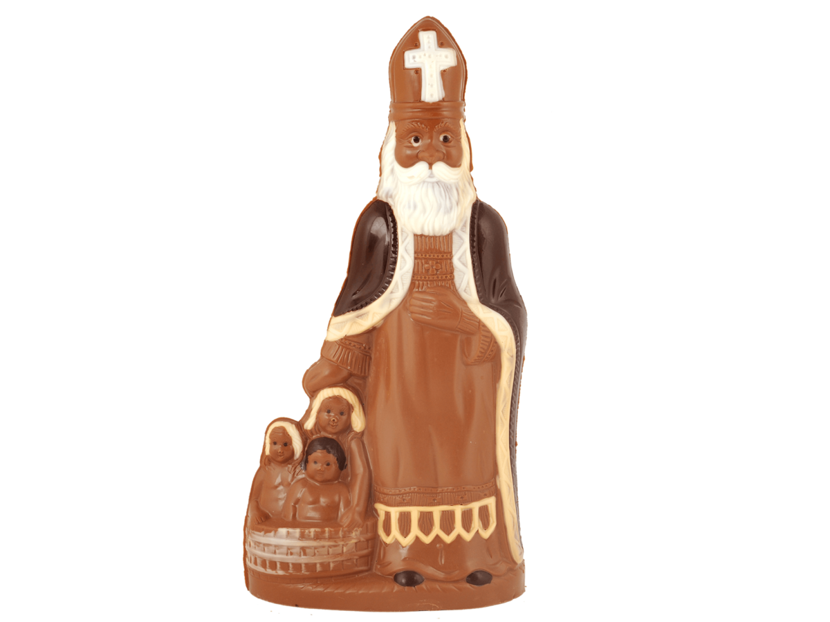 St.Nicholas with children 50 cm-Milk chocolate