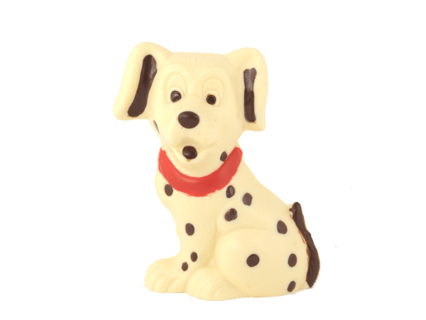 Dalmatian 55 cm-Decorated white chocolate